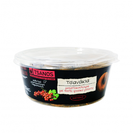 Tsanos κουλουράκια τσανάκια μουστοκούλουρα με φυσικό μούστο νηστίσιμα (300g)
