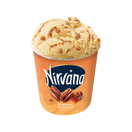 Nirvana παγωτό οικογενειακό pralines & cream (0.65kg)