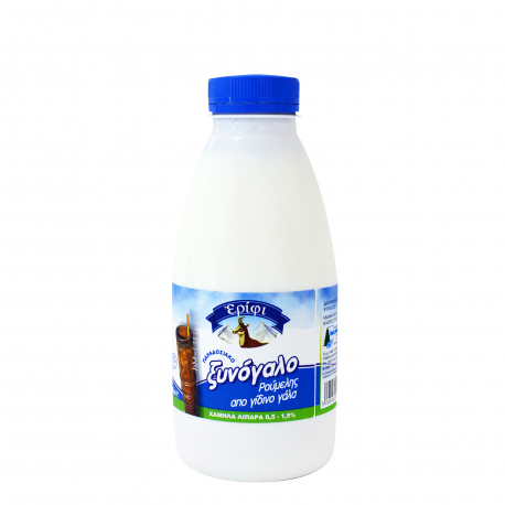 ΕΡΙΦΙ ΞΙΝΟΓΑΛΟ ΓΙΔΙΝΟ ΧΑΜΗΛΑ ΛΙΠΑΡΑ 0,5-1,5% - Από κατσικίσιο γάλα (500ml)