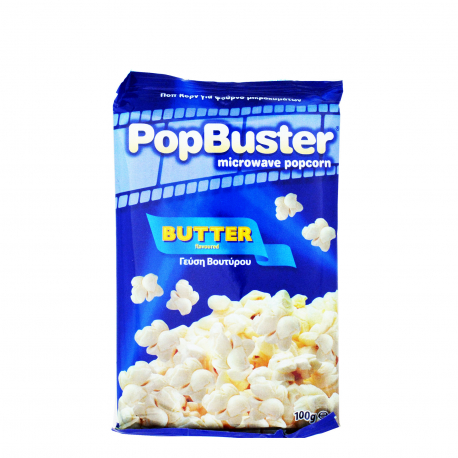 Popbuster ποπ κορν για μικροκύματα butter σνακ (100g)