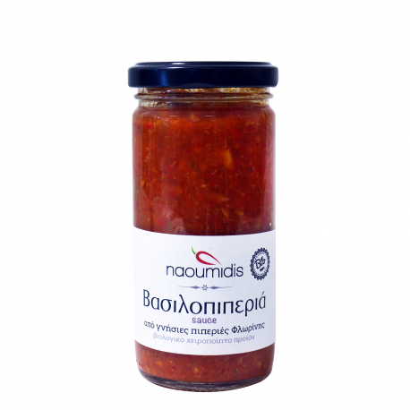 Ναουμίδης σάλτσα πιπεριάς με βασιλομανίταρο - vegetarian, vegan (260g)