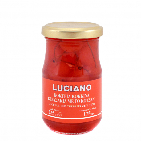 Luciano κεράσια κοκτέιλ ζαχαρόπηκτα με το κοτσάνι (125g)