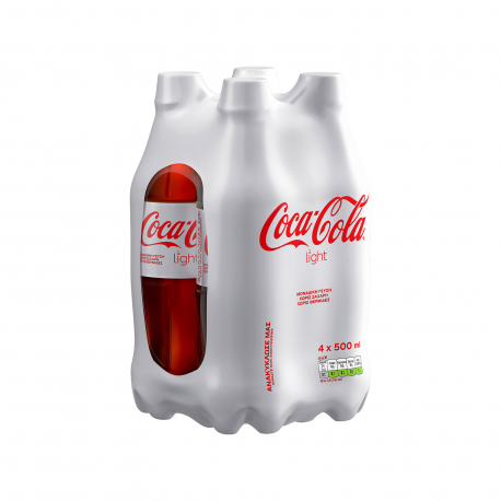 Coca cola αναψυκτικό light - χωρίς ζάχαρη (4x500ml)
