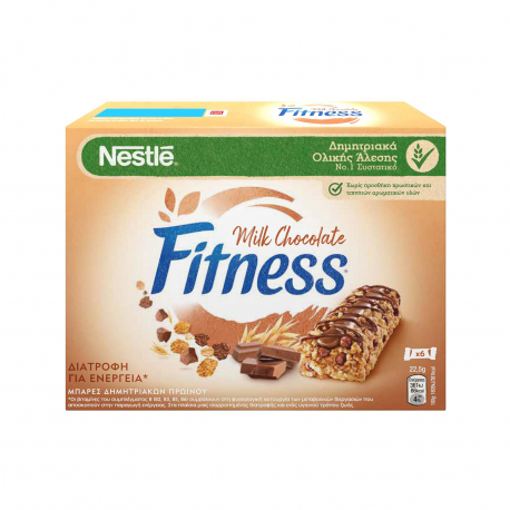 Fitness μπάρα δημητριακών ολικής άλεσης delice σοκολάτα γάλακτος (6x22.5g)