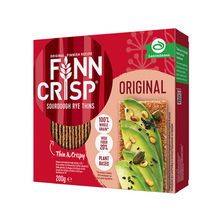 Finn crisp φρυγανιές σίκαλης ολικής αλέσεως original (200g)