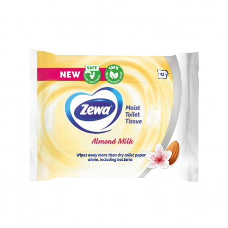 Zewa υγρά μαντηλάκια τουαλέτας milk almond milk (42τεμ.)