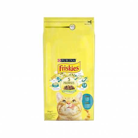 Friskies τροφή γάτας ξηρά με τόνο & πρόσθετα λαχανικά (2kg)