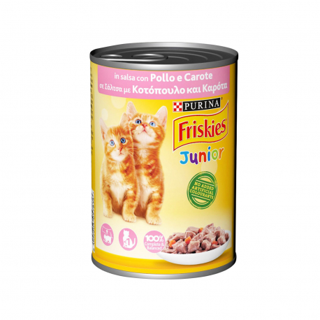Friskies τροφή γάτας junior με κοτόπουλο & καρότα (400g)