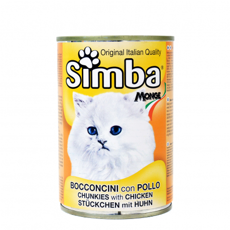 Simba τροφή γάτας μπουκιές με κοτόπουλο - χαμηλή τιμή (415g)