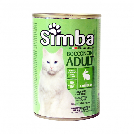 Simba τροφή γάτας μπουκιές με κουνέλι - χαμηλή τιμή (415g)