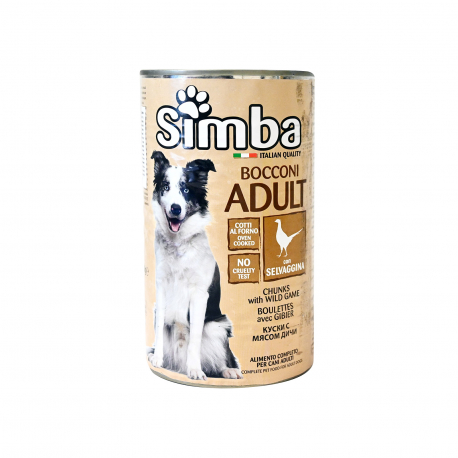 Simba τροφή σκύλου μπουκιές με κυνήγι - χαμηλή τιμή (1230g)