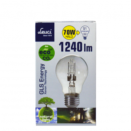 Leuci λάμπα gls energy βιδωτή/ φυσικό φως 70W