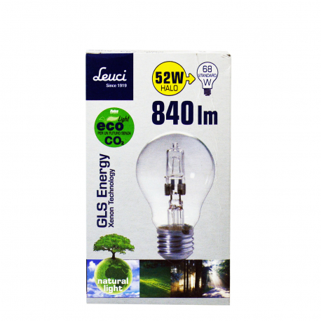 Leuci λάμπα gls energy/ eco light βιδωτή/ διάφανο 52W