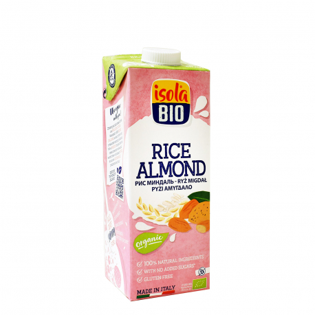 Isola ρόφημα ρυζιού με αμύγδαλα - βιολογικό, χωρίς γλουτένη, χωρίς λακτόζη, vegan (1lt)