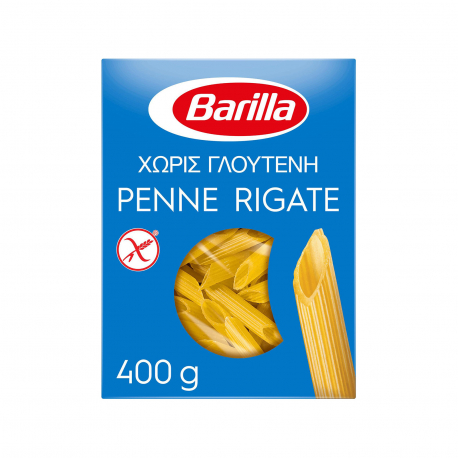 Barilla πάστα ζυμαρικών πέννες ριγέ - χωρίς γλουτένη (400g)