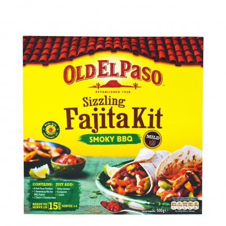 Old el paso πίτες τορτίγια fajita kit smoky bbq (500g)