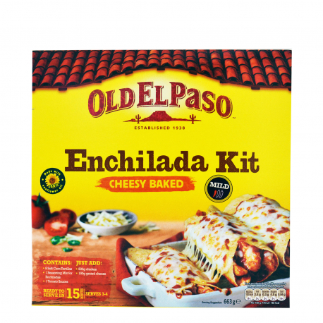 Old el paso υλικά για τορτίγια enchilada kit cheesy baked/ mild - προϊόντα που μας ξεχωρίζουν (663g)
