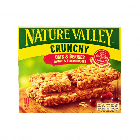 Nature valley μπάρα βρώμης crunchy oats & berries - χωρίς λακτόζη (5x42g)