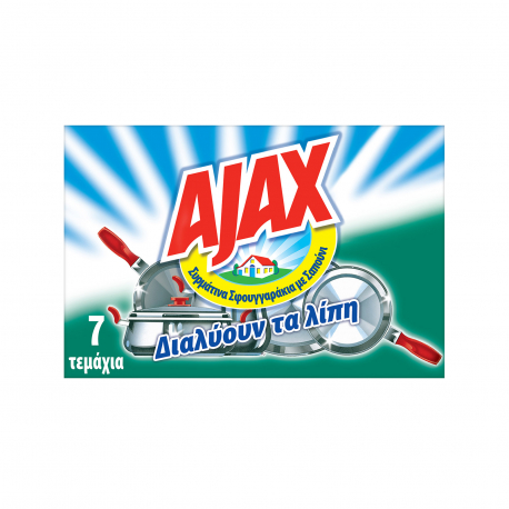 Ajax σφουγγαράκι κουζίνας με σαπούνι για λίπη (7τεμ.)