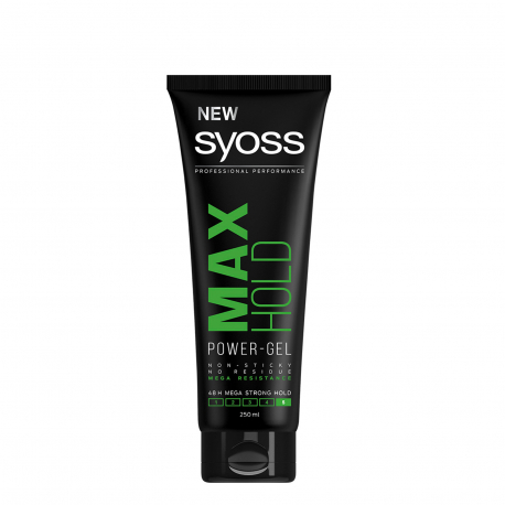 Syoss gel μαλλιών αντρικό max hold mega strong αντρικό (250ml)