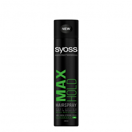Syoss λακ μαλλιών max hold mega strong (400ml)