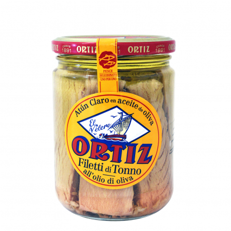 Ortiz τόνος φιλέτο atun claro κιτρινόπτερος σε ελαιόλαδο - προϊόντα που μας ξεχωρίζουν (400g)