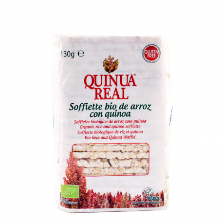 Quinua real ρυζογκοφρέτα ολικής αλέσεως με κινόα - βιολογικό, χωρίς γλουτένη, vegan, προϊόντα που μας ξεχωρίζουν (130g)