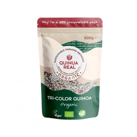 Quinua real κινόα βασιλική τρίχρωμη - βιολογικό, χωρίς γλουτένη, vegan, προϊόντα που μας ξεχωρίζουν (500g)