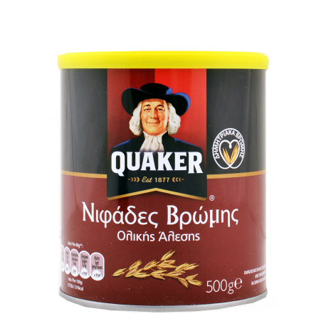 Quaker νιφάδες βρώμης ολικής άλεσης (500g)