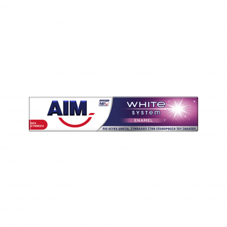 Aim οδοντόκρεμα white system enamel (75ml)
