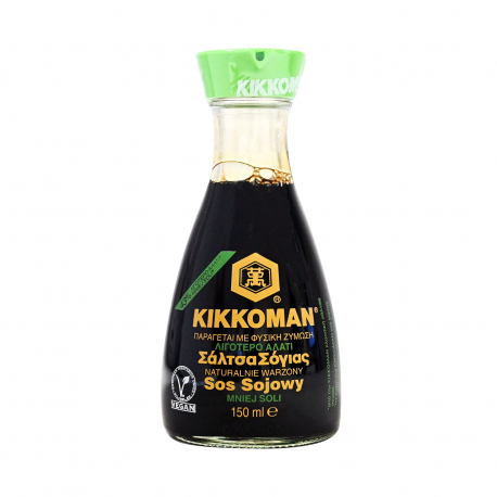 Kikkoman σάλτσα μαγειρικής σόγιας- λιγότερο αλάτι - vegetarian, vegan (150ml)