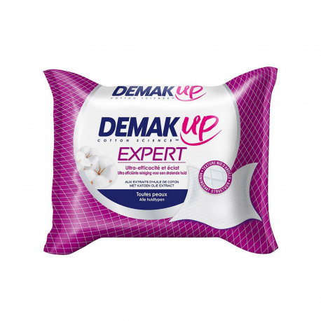 Demak up υγρά μαντηλάκια ντεμακιγιάζ expert cotton science (23τεμ.)