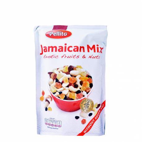Pellito μείγμα φρούτων αποξηραμένων & ξηρών καρπών jamaican mix χωρίς προσθήκη αλατιού ξηροί καρποί (125g)