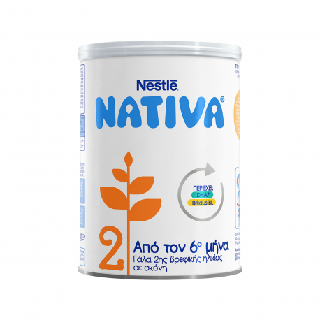 Nestle γάλα σε σκόνη παιδικό nativa 2 6+ μηνών (400g)