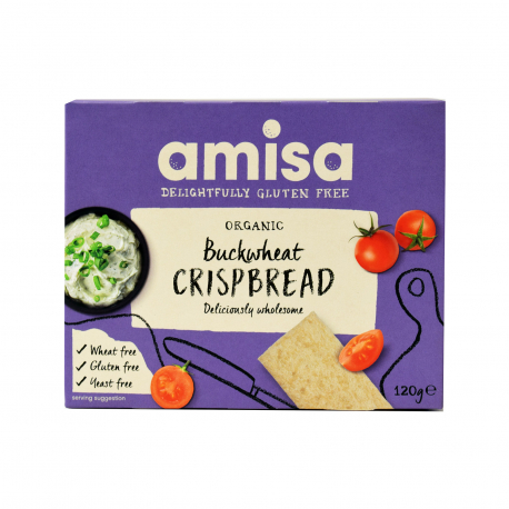 Amisa κράκερ φαγόπυρου - βιολογικό, χωρίς γλουτένη, vegan, προϊόντα που μας ξεχωρίζουν (120g)