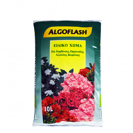 Algoflash καστανόχωμα για γαρδένιες, ορτανσίες, αζαλέες, καμέλιες (10lt)