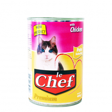 Le chef τροφή γάτας πατέ με κοτόπουλο (400g)