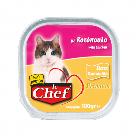 Le chef τροφή γάτας πατέ με κοτόπουλο (100g)