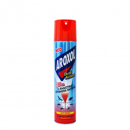 Aroxol spray εντομοαπωθητικό dual action για βαδιστικά & ιπτάμενα έντομα (300ml)