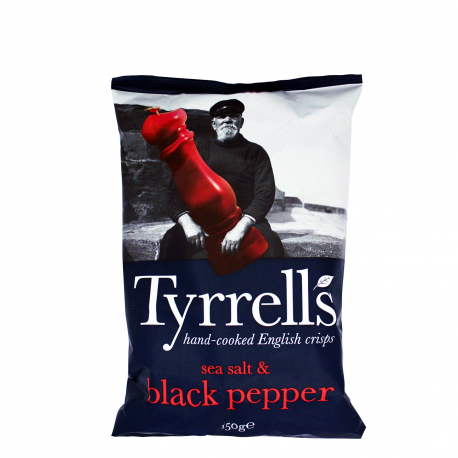 Tyrrell's τσιπς πατατάκια sea salt & black pepper (150g)
