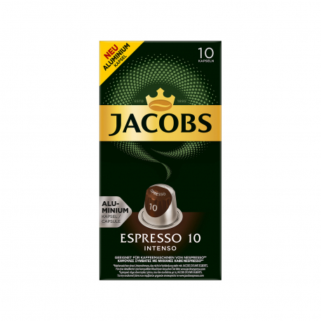Jacobs καφές espresso σε κάψουλες intenso 10 μερίδες (10τεμ.)