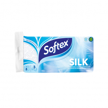 Softex ρολό χαρτί υγείας 8 τεμαχίων silk 3φυλλο (8x95g)