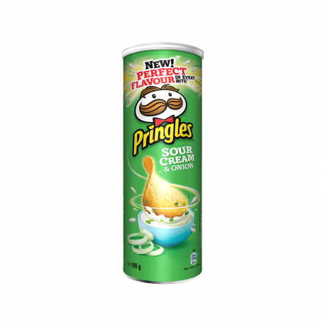 Pringles τσιπς πατατάκια sour cream & onion σνακ (165g)