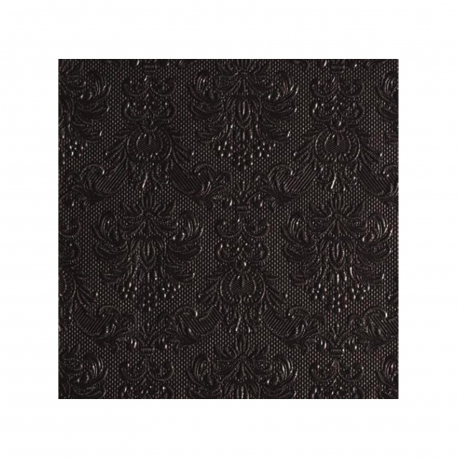 Ambiente χαρτοπετσέτες μεγάλες elegance μαύρες ανάγλυφο - προϊόντα που μας ξεχωρίζουν 40X40εκ, 15 τεμάχια (126g)