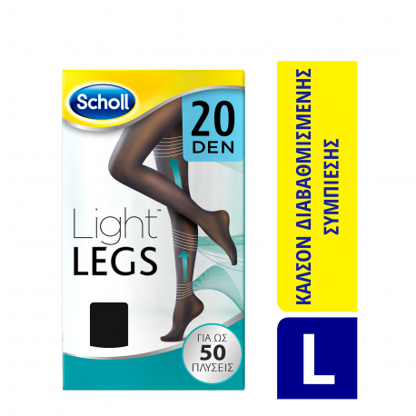Scholl καλσόν light legs large/ black 20den