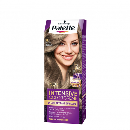 Palette βαφή μαλλιών intensive color creme ξανθό ανοιχτό σαντρέ Νο. 8.1 (110ml)
