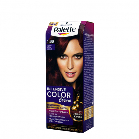 Palette βαφή μαλλιών intensive color creme έντονο κόκκινο Νο. 4.66 (110ml)