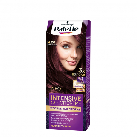 Palette βαφή μαλλιών intensive color creme δαμασκηνί Νο. 4.26 (110ml)