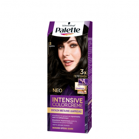 Palette βαφή μαλλιών intensive color creme μαύρο Νο. 2 (110ml)