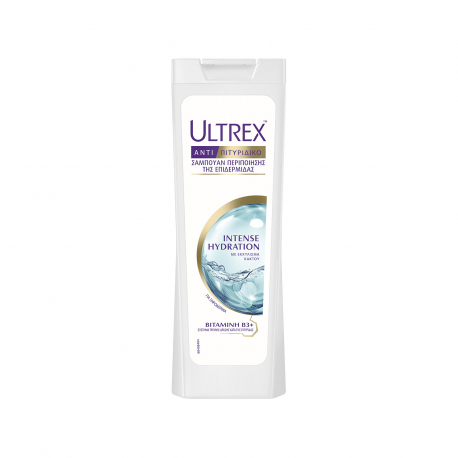 Ultrex σαμπουάν μαλλιών αντιπιτυριδικό intense hydration για ξηροδερμία, με εκχύλισμα κάκτου (360ml)